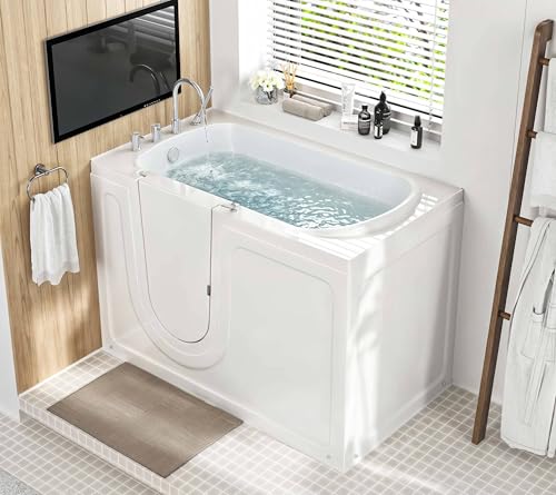 CO-Z Walk In Tub, 52' x 30' Walk In Bathtub Shower Combo with Inswing Door, Low Entry Soaking...