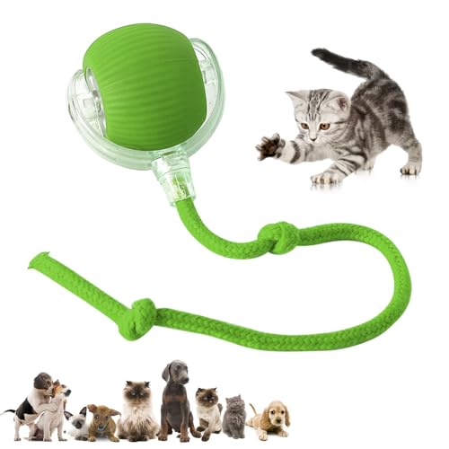 Image of Chewie Viral Interactive Rolling Ball Toy for Cats and Dogs - 360 Smart Automatic Pet Ball (Green)