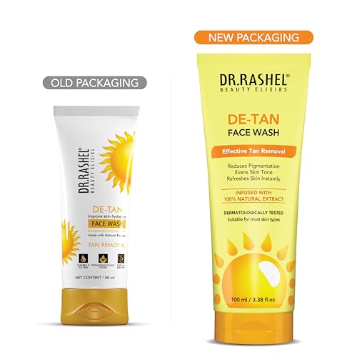 Image of DR.RASHEL De-Tan Face Wash With Natural Extracts & Fruits Infused Facewash Deep Cleansing And Skin Brightening For Oily & Dry Skin - 100 ML