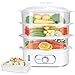 Aigostar 3 Tier Electric Food Steamer 12L, 900W Vegetable Steamer with 60 Minute Timer, BPA Free, Separate Rice Bowl and Stackable Steam Baskets, Healthy Cooking, Energy Saving, Refill While Steaming