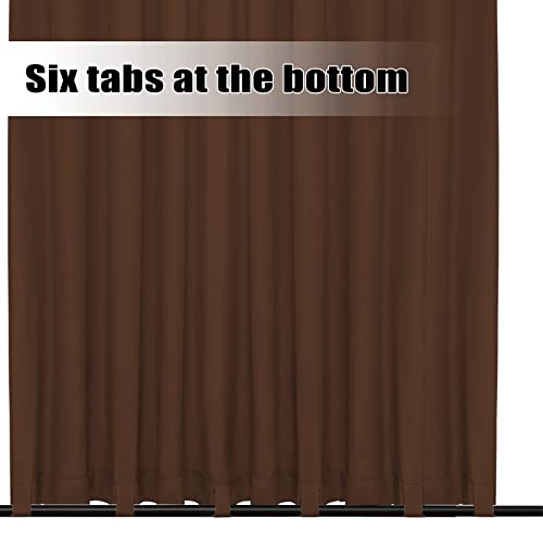 Image of Easy-Going Outdoor Curtains for Patio 1 Panel, 150x108 inch, Brown | Waterproof, Windproof, Weatherproof Privacy Outdoor Curtains for Cabanas Porches and Pergolas, Grommet Top and Tab Bottom