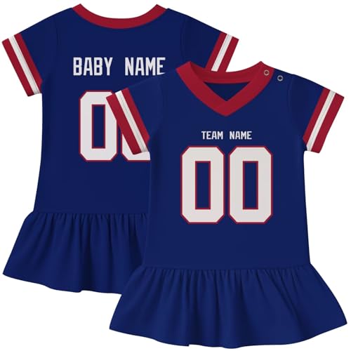 Image of KREDE Baby Clothes Unisex Bodysuit Jersey Style Custom Name Number for Baby Boys