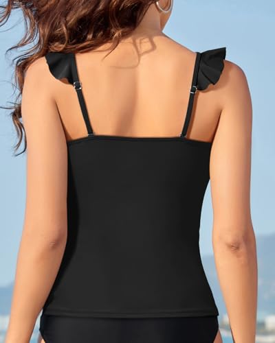 Tankini Tops for Women Swimwear - Tummy Control Bathing Suit Swim Ruffle Swimsuits Top No Bottom 20252