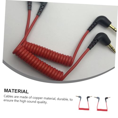 Cable de extensión de audio 3.5mm DOITOOL 0.75m rojo 2 piezas miniatura 3