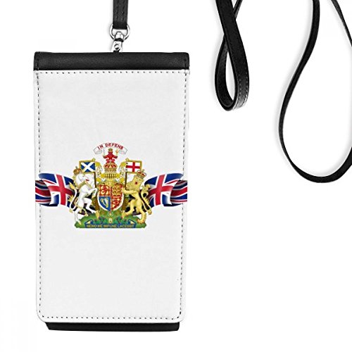 Sac téléphone noir drapeau Royaume-Uni cadeau original