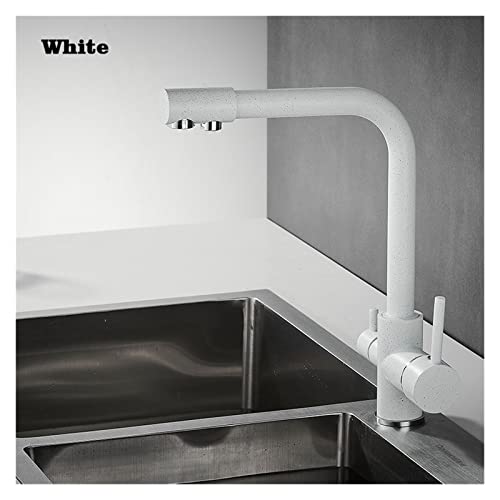 Robinet de cuisine noir double jet efficace pour évier d'eau potable