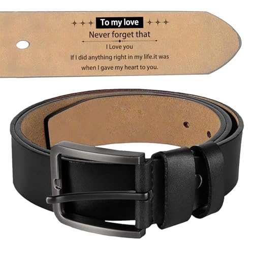 Personalized Leather Belt for Men- Handcrafted Custom Belt for Him, Father's Day Gifts for Dad, Unique Husband Gift
