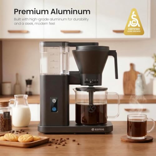 Image of Kismile SCA-Certified 8-Cup Drip Coffee Maker with Pour-Over Control