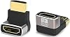 Adaptador HDMI 2.1 en ángulo recto de 90 y 270 grados, conector macho a hembra, dorado, paquete de 2, WISYIFIL 8K 3