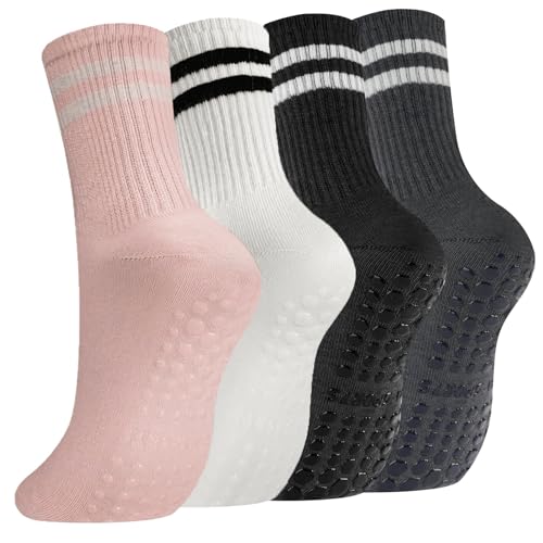 Flintronic 4 Pares Calcetines Antideslizantes para Mujer -