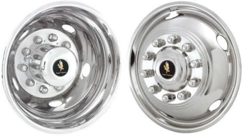 Eagle Flight 19.5" Stainless Steel Wheel Simulators for 2005-2016 Ford F450 & F550 10 Lug Dual Wheel