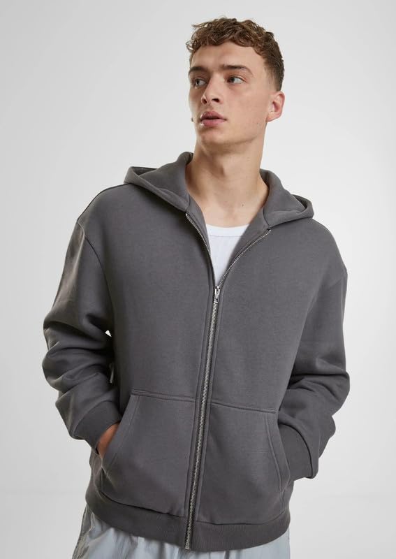 Image of Besick Premium Cotton Solid Relaxed Fit Zipper Hoodie for Men