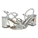 Calvin Klein Women's Linella2 Heeled Sandal, Silver 040, 10