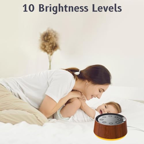 Image of Brown Noise Sound Machine with 30 Soothing Sounds 12 Colors Night Light White Noise Machine for Adults Baby Kids Sleep Machines with 36 Volume Levels Memory Function 5 Timers for Home Office Travel