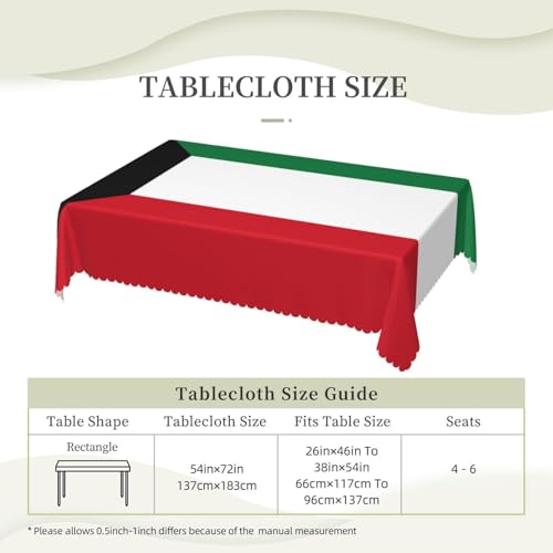 Nappe Koweït en tissu lavable pour table de salle à manger - 7