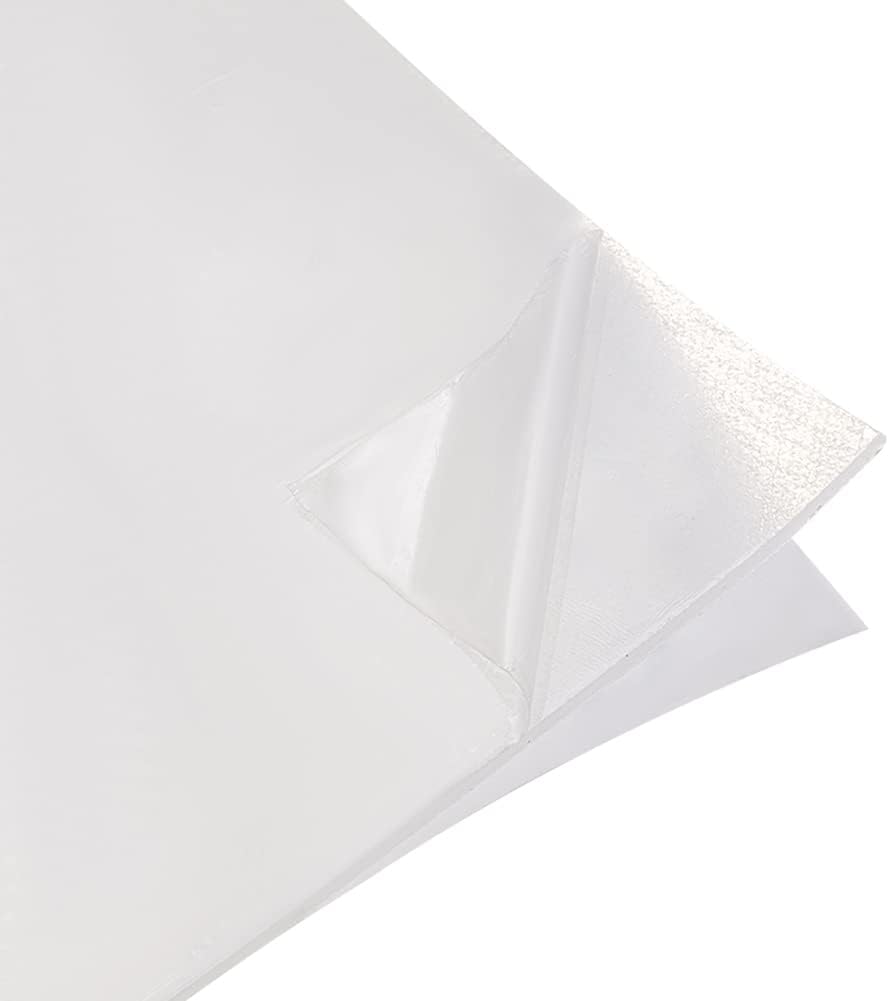 10x10inch Adhesive Silicone Sheet, White Soft Silicone Rubber Sheet Plate for Gaskets DIY Material, Supports, Leveling, Sealing, Bumpers, Abrasion, Flooring