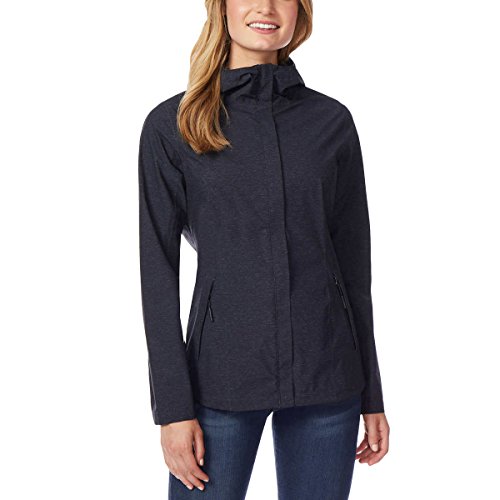 32 Degrees Cool Womens Performance Rain Jacket Black Melange Small