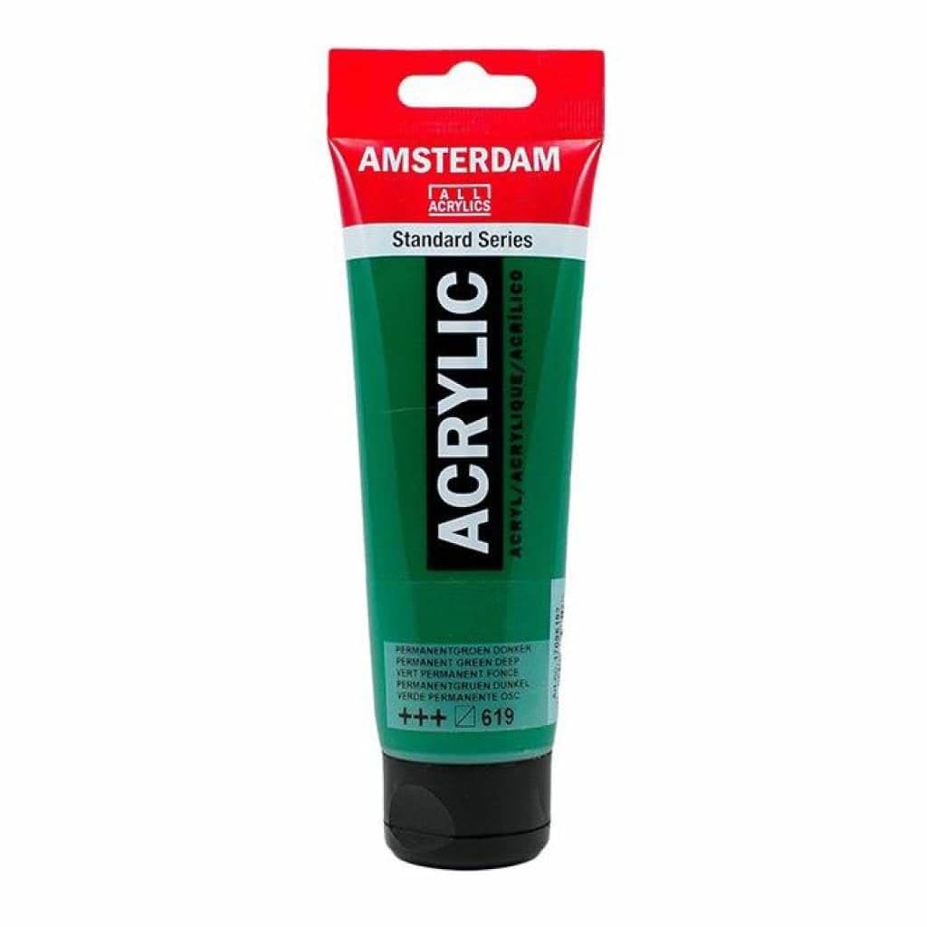 Amsterdam Talens Colore Acrilico 120 Ml Per Disegno Artistico, Verde Permanente Scuro-image