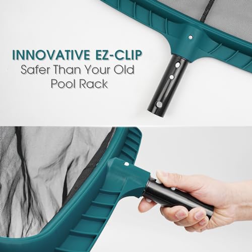 Generic PVR573 Poolvio Professional Swimming Pool Skimmer Net, Heavy Duty Pool Leaf Rake thumb #3