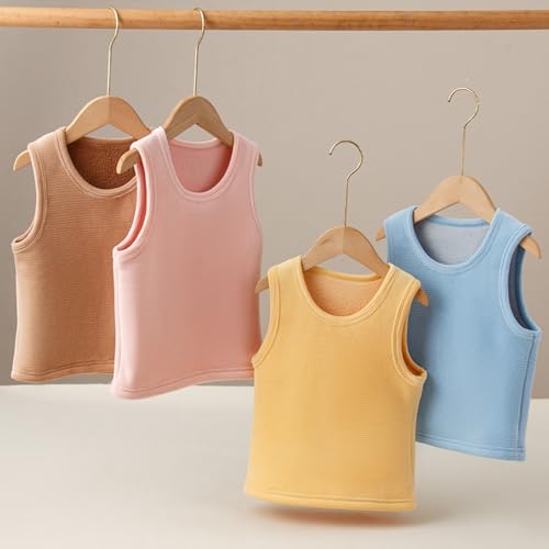 Kids Fleece Vest Pullover S𝐡erpa Solid Cute Winter Jacket Boy Girl Sleevless Shaggy Warm Casual Coats for Toddler3