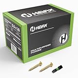 Heifix Multi-Purpose Wood Screws Pozi Double Countersunk - FREE Screw Bit Included (QTY 500, 3.5mm x 25mm) - Image 1