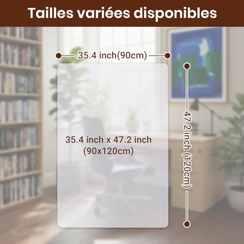 Tapis de sol chaise bureau antidérapant et protège-parquet - 7