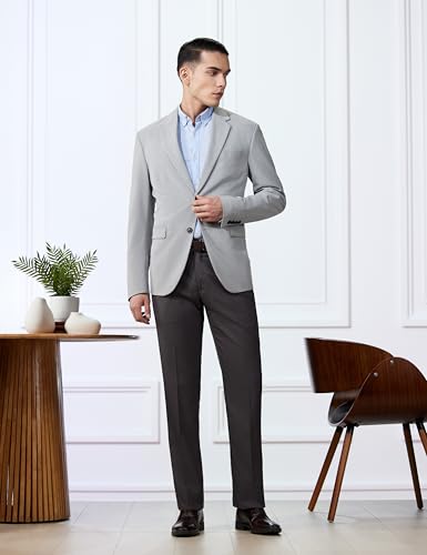 Image of Louis Philippe Men's Regular Fit Mid Rise Pants