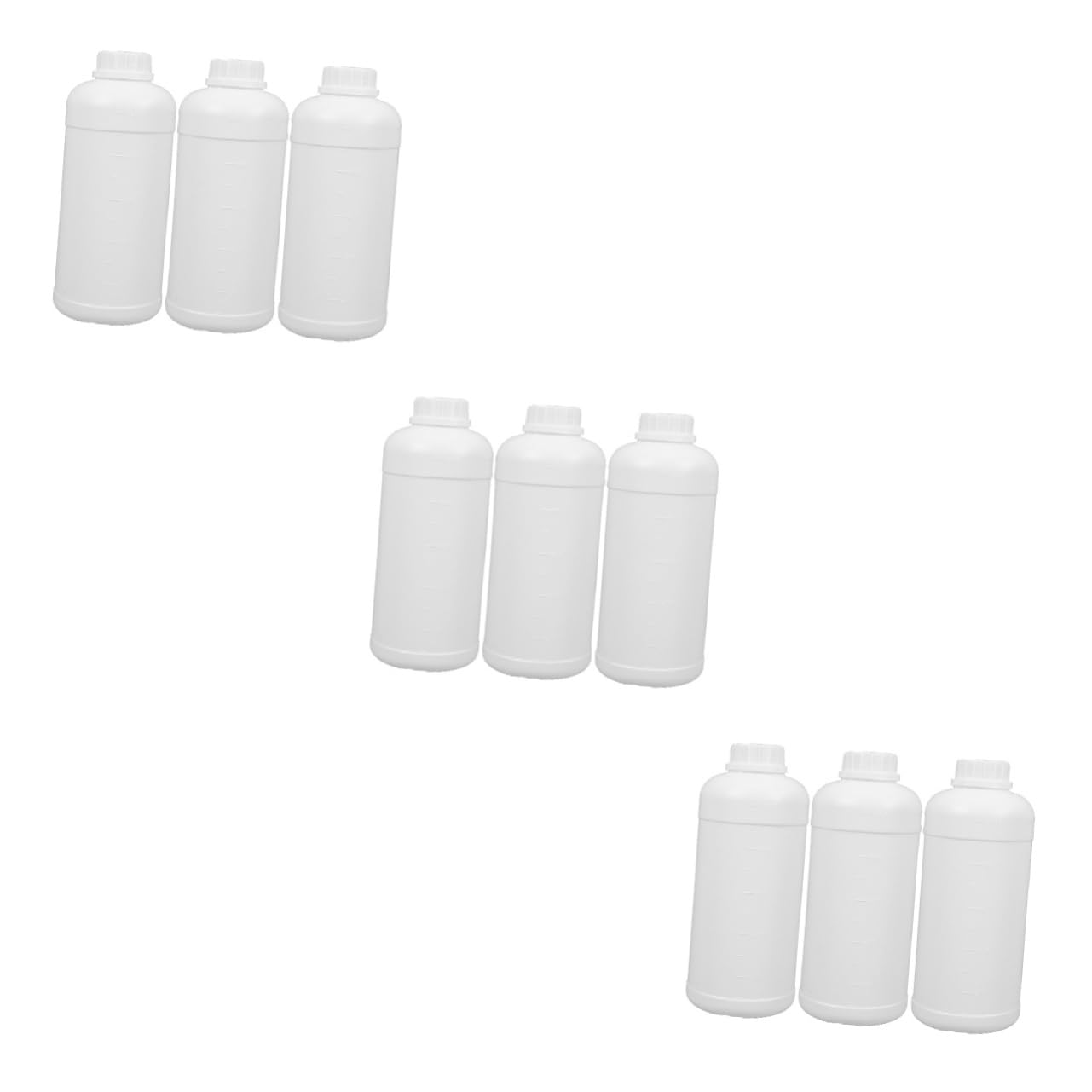 Amosfun 3 Sätze Vorratsflaschen Rostfrei Groß Probenahme Labor Wiederverwendbare Flaschen Chemikalienflaschen Leere Flaschen Leere Reagenzflaschen Hdpe White 3 Stück * 3