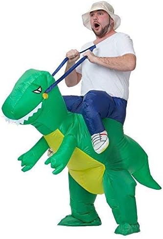 Miniatura 2 de AOGU Disfraz inflable de dinosaurio T-REX de Halloween para adultos y niños, disfraces inflables para fiesta de cosplay