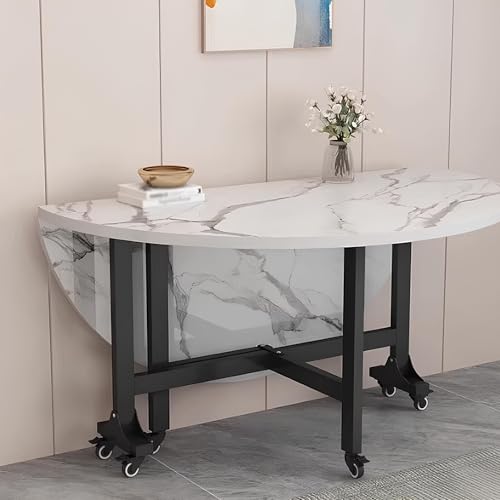 LENNOTHERM Mesa de Comedor Plegable, Mesa de Comedor Redonda Extensible, Mesa de Comedor Plegable, Mesa de Comedor Plegable, para Sala de Estar, Comedor, casa de Campo