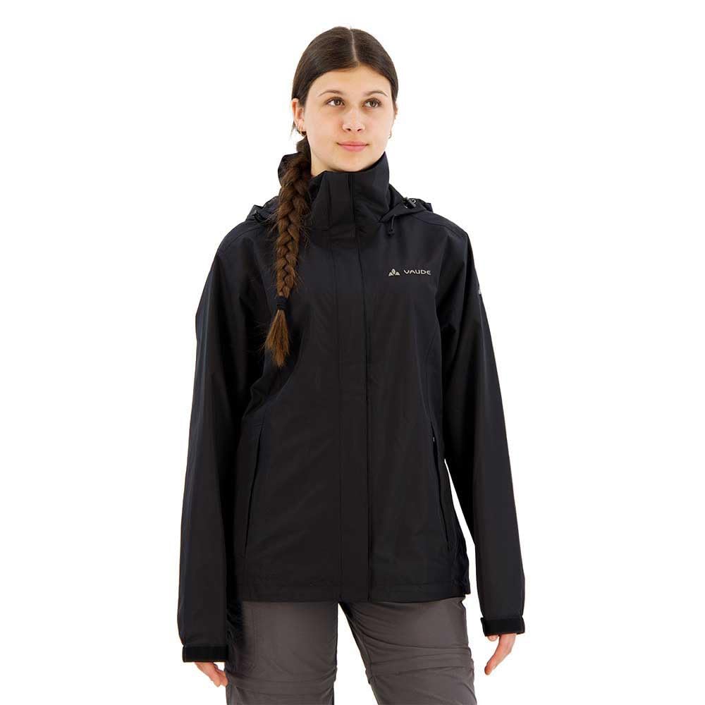VAUDE Women's Lightweight Rain Jacket, Women's Escape Light Jacket, Waterproof Outdoor Jacket, Breathable Windbreaker with Hood, Climate-Friendly Hiking Jacket