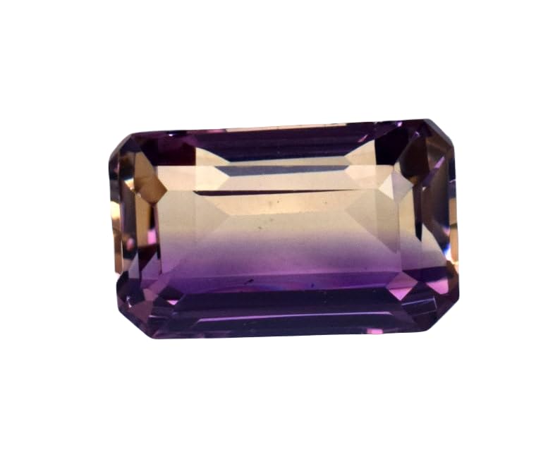 Amétrine naturelle forme émeraude pour collier pendentif bague fabrication bijoux