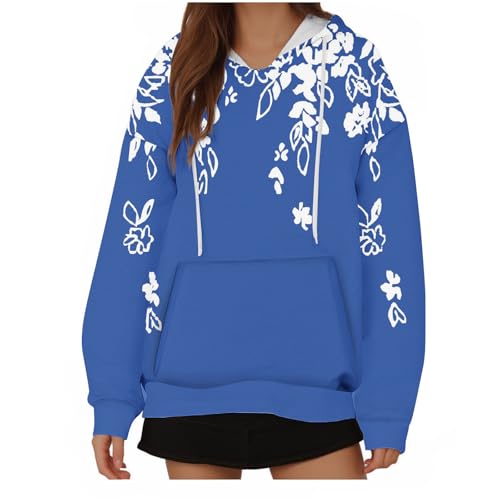 Hoodie imprimé floral pour femme idéal pour vos sorties cocooning d'automne