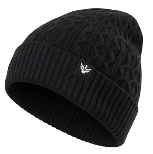 Image of AMOLDO Unisex Woolen Beanie Cap | Warm Winter Hat - Zigzag Design