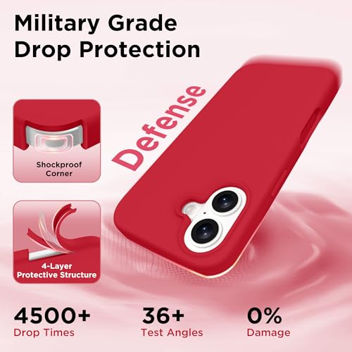 Image of GolbinBox Magnetic for iPhone 17 Case, Silicone Cover, Red