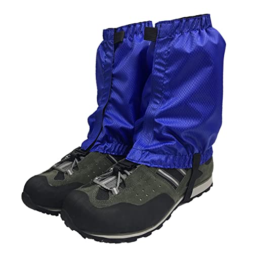 Parliky 1 Pair Snow Foot Cover for Hiking Waterproof Ankle Gaiters Elastic Cord Snap Fastener for Men