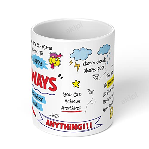 Image of Always Remember Motivational - Start Your Day With Positivity&Productivity,Stay Focused&Motivated With Inspirational Ceramic Coffee Mug 11Oz - Coworkers,Friends,&Family Arm283,325 Ml