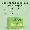 Caboo Tree Free Toilet Paper, Unbleached, Plastic Free Packaging, Septic Safe, Eco Friendly, Chemical Free, Non Toxic, 2 Ply Toilet Tissue, Pack of 12 Double Rolls, 300 Sheets Per Roll