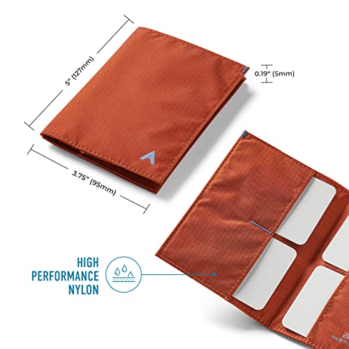 Image of Allett Original Wallet, Potters Clay | Nylon, RFID Blocking, Thin Bifold, Minimalistic, Front Pocket | Holds 4-24+ Cards, Bills, Receipts | Wallets for Men & Women