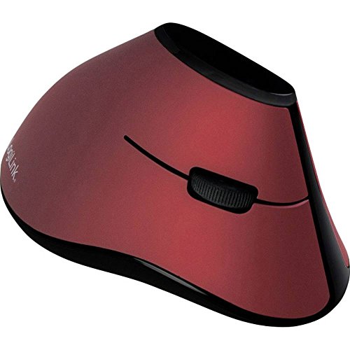 LogiLink ID0159 Souris Ergonomique sans Fil Radio Optique Noir, Rouge 5 Boutons 1200 dpi Ergonomique