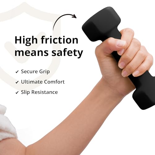 Portzon Weights Dumbbells 10 Colors Options Compatible with Set of 2 Neoprene Dumbbells Set,1-15 LB, Anti-Slip, Anti-roll, Hex Shape - Image 4