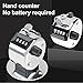 Four Digit Mechanical Counter, Manual Click Counter No Battery, Stainless Steel Counting Device, Silver Metal for Ring Tally Counter for(Thickened Metal)