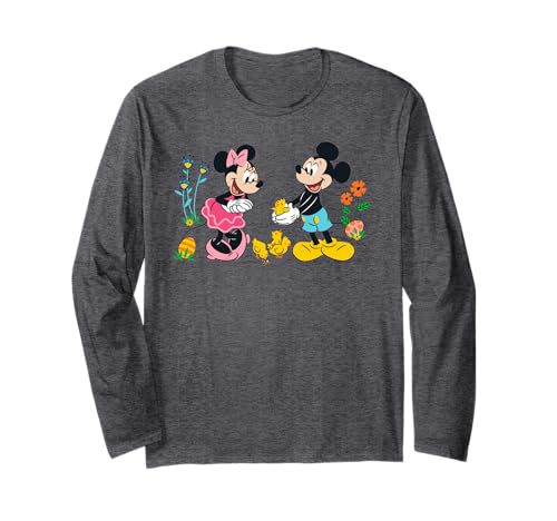 T-shirt Mickey et Minnie Easter à manches longues, cadeau idéal de Pâques