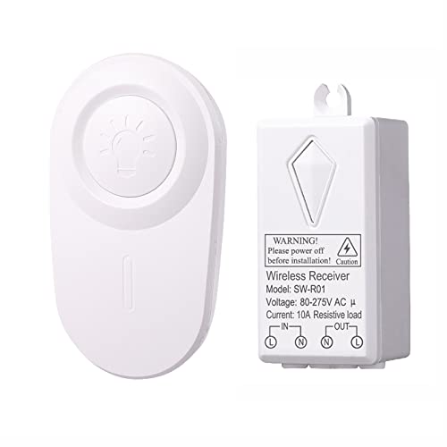 Mengshen Kit Interrupteur Et Récepteur à Distance, Petit Relais sans Fil Portable Pas De Câblage Pas De WiFi Requis Programmable pour Lumières LEDs Ventilateurs Appareils électroménagers