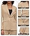 Miesuit Business Casual Outfits for Women 2 Piece One Button Fashion Professional Jacket Pants Suits for Women Light Khaki S
