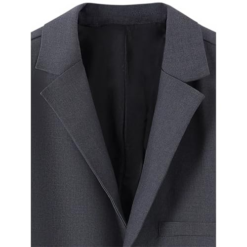 Men's casual fashion suit jacket mature and stable temperament turn-down collar business casual suit3