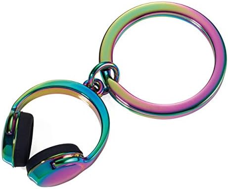 Troika HEADPHONE – KR17-07/MC – Keyring – Rainbow colour design – cast metal, silicone – iridescent original
