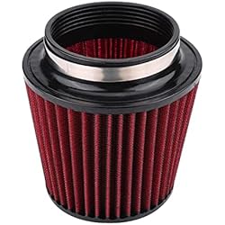 Filtro De Aire Deportivo Universal Modificación de coche universal Entrada de aire de entrada de alto flujo Limpiador de filtro de aire de cono redondo 100 mm para filtro de aire deportivo universal Filtro de aire deportivo de 80 mm Fi