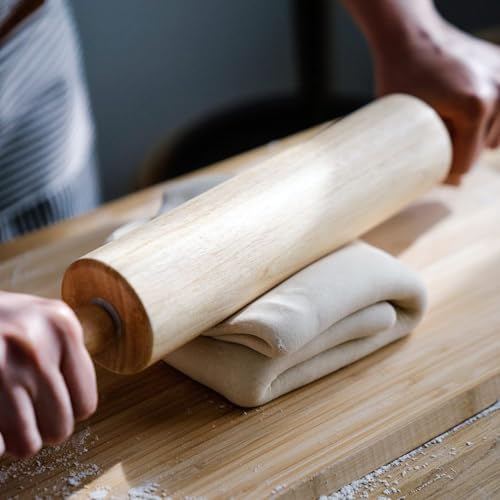Helferx 17.6 Inch Wooden Rolling Pin For Baking - Long Dough Roller For All Baking Needs thumb #6