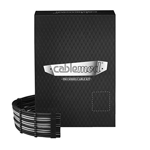 CableMod C-Series PRO ModFlex Cable Kit for Corsair RMi/RMX/RM (Black Label) - Black/Silver [cm-PCSR-FKIT-KKS-R]